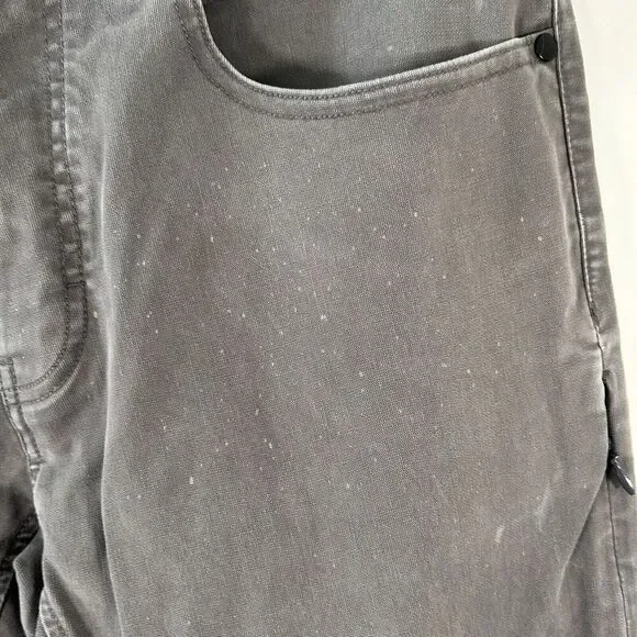 Nike SB Jeans Men's 32 Grey Distressed Cotton Blend Button Zip Vented Flaws - Picture 6 of 14